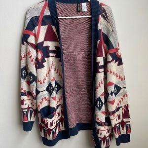 Aztec oversized Cardigan